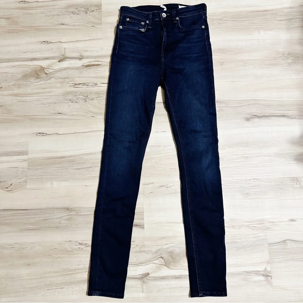 Rag & Bone Nina High-Rise‎ Skinny Jeans Indigo Wash